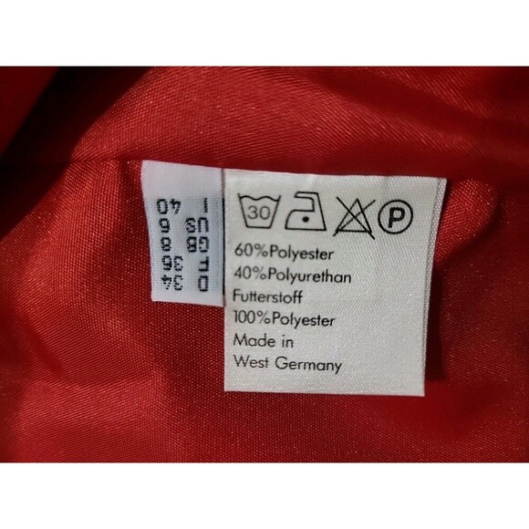 Vintage CYRIL Creation Suisse- Germany Made Faux Suede Blazer- Western- Red - Picture 5 of 13